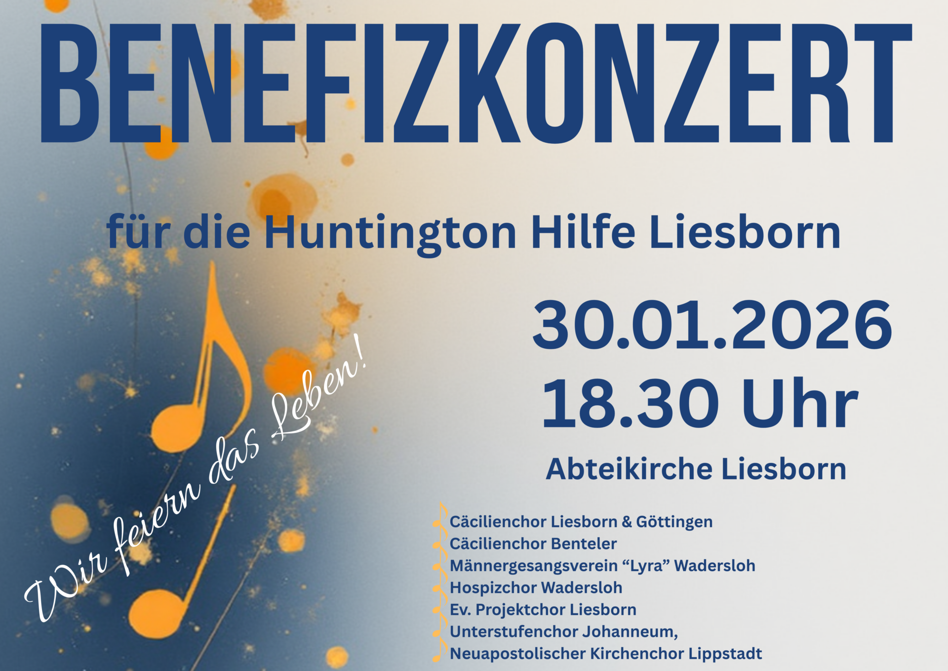 Benefizkonzert zu Gunsten der Huntington Hilfe Liesborn